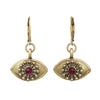 Michal Golan Gold and Garnet Eye Earrings
