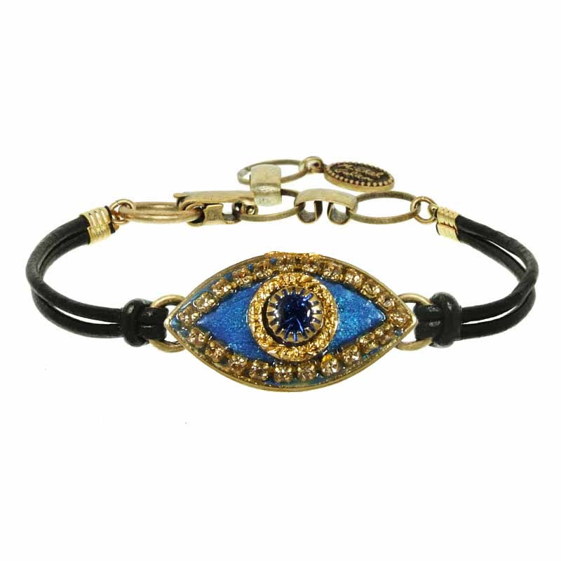 Michal Golan Deep Blue and Gold Evil Eye Bracelet