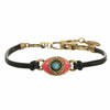 Michal Golan Small Pink, Turquoise, and Black Evil Eye Bracelet