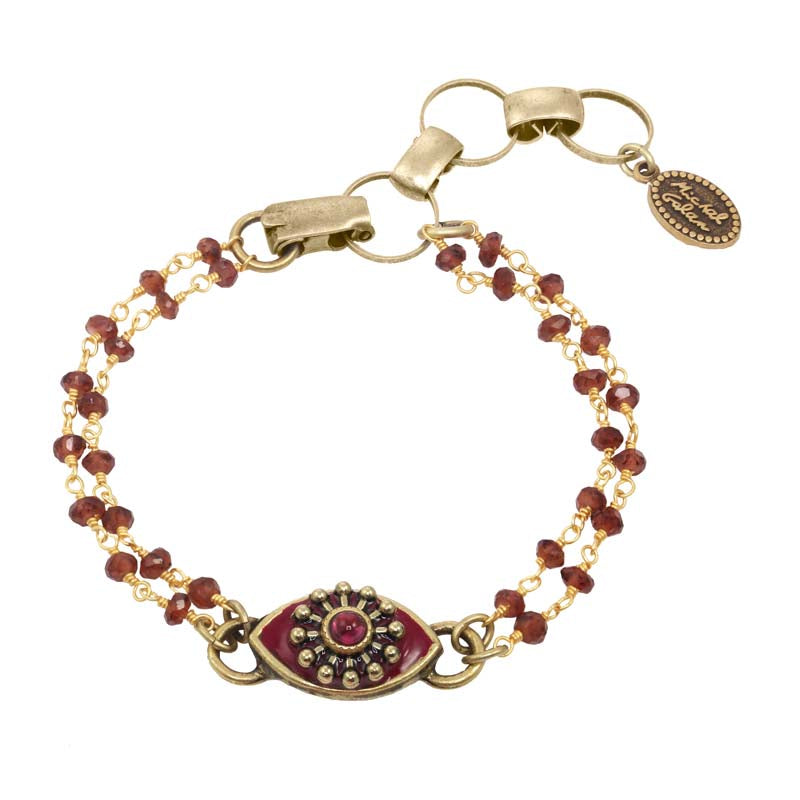 Michal Golan Garnet Eye Bracelet