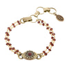 Michal Golan Gold and Garnet  Eye Bracelet