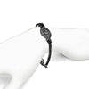 Michal Golan Medium black evil eye bracelet w/ crystal center & edges, handmade at Michal Golan Studios USA