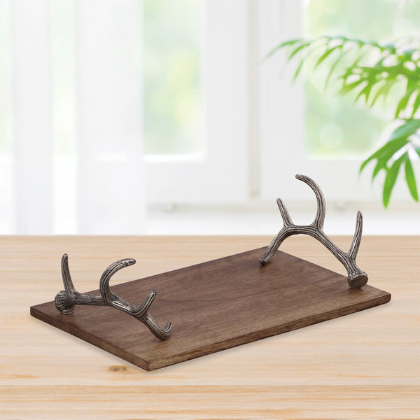 SPI Home Home Decor Antler Handle Tray mango wood