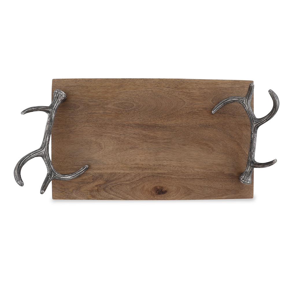 SPI Home Home Decor Antler Handle Tray mango wood