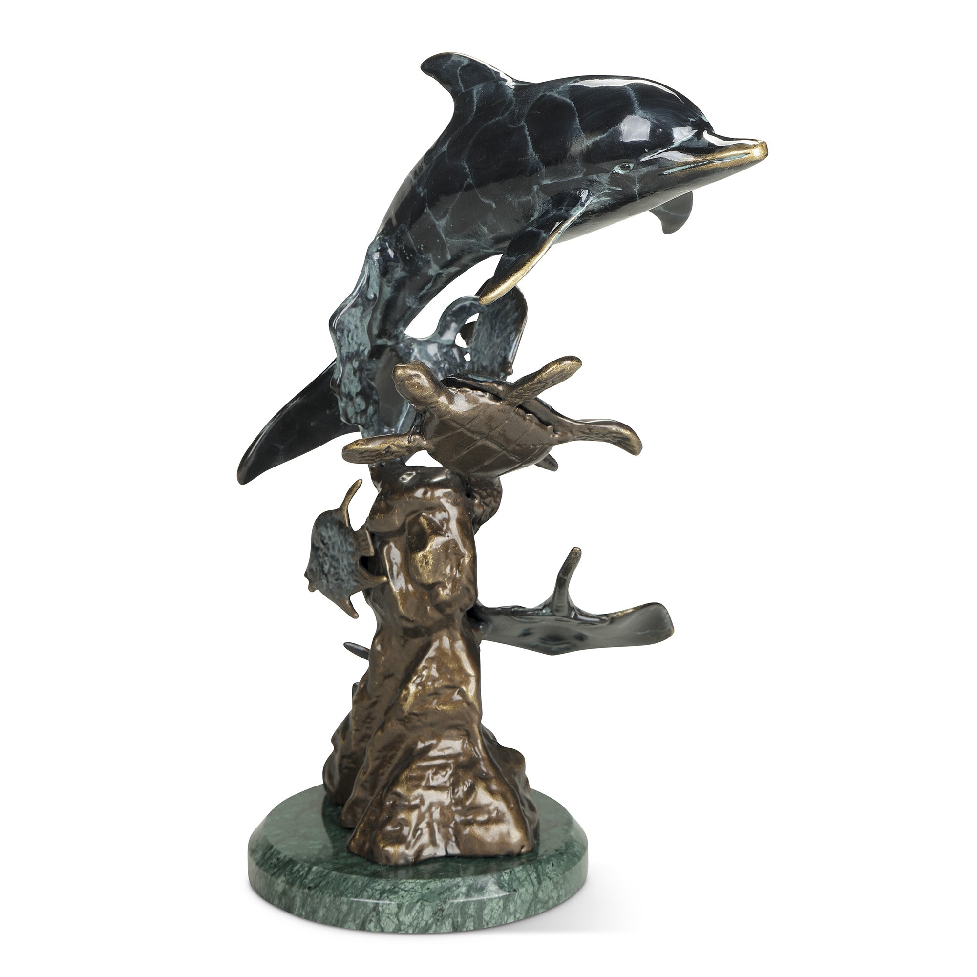 SPI Home Home Decor Cast Aluminum Dolphin and Undersea Friends