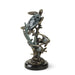 SPI Home Home Decor Cast Aluminum Single Sea Turtle with Fish