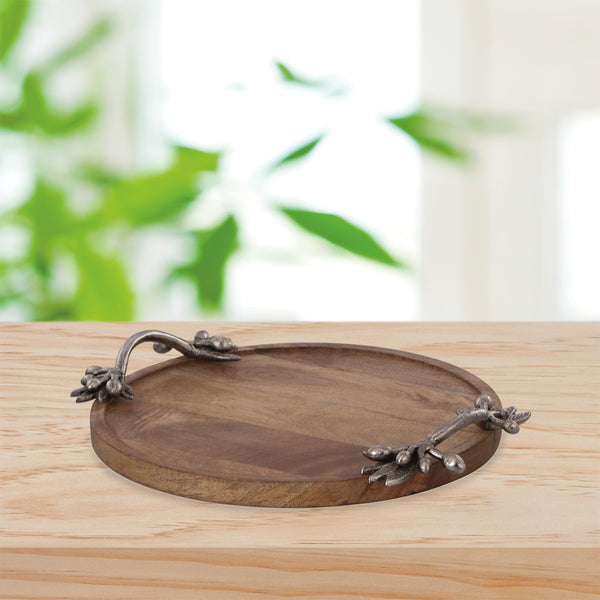 SPI Home Home Decor Leaf and Berry Handle Tray