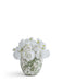 T&C Floral Company Home Decor Baby Ranunculus in Green & White Floral Vase White
