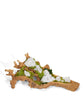 T&C Floral Company Home Decor Crystals Baby Wood Log Filled with Stones
