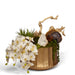 T&C Floral Company Home Decor Gold Container with Quartz Draped Orchids in Embellished Container