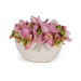 T&C Floral Company Home Decor Pink Hydrangea & Orchid White Container with Selenite