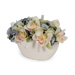 T&C Floral Company Home Decor White Hydrangea & Orchid White Container with Selenite