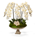 T&C Floral Company Home Decor White & Quartz Orchid and Crystal in Large Silver Urn