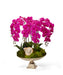 T&C Floral Company Home Decor Fuchsia & Quartz Orchid and Crystal in Large Silver Urn