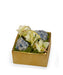 T&C Floral Company Home Decor Cream & Blue Calcite Orchid Table Top in Gold Square