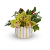 T&C Floral Company Home Decor Green Pave Christmas Orchids