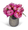 T&C Floral Company Home Decor Prink Peonies In Silver Vase