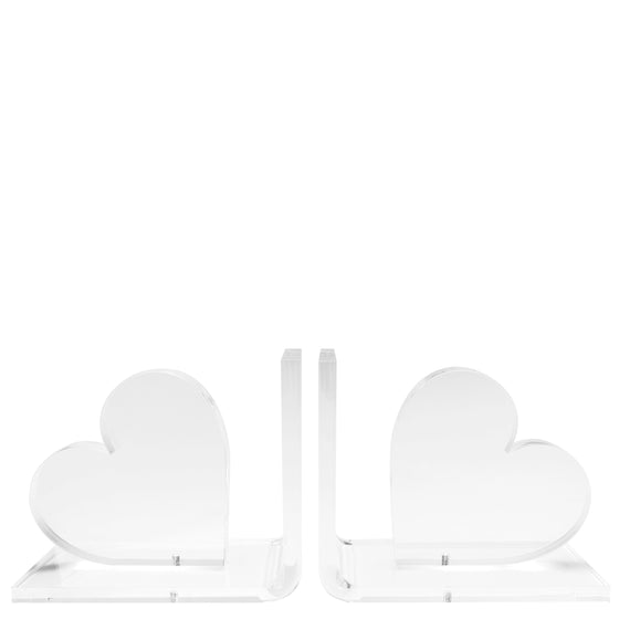 Tara Wilson Designs Giftware Bookends - Clear Heart