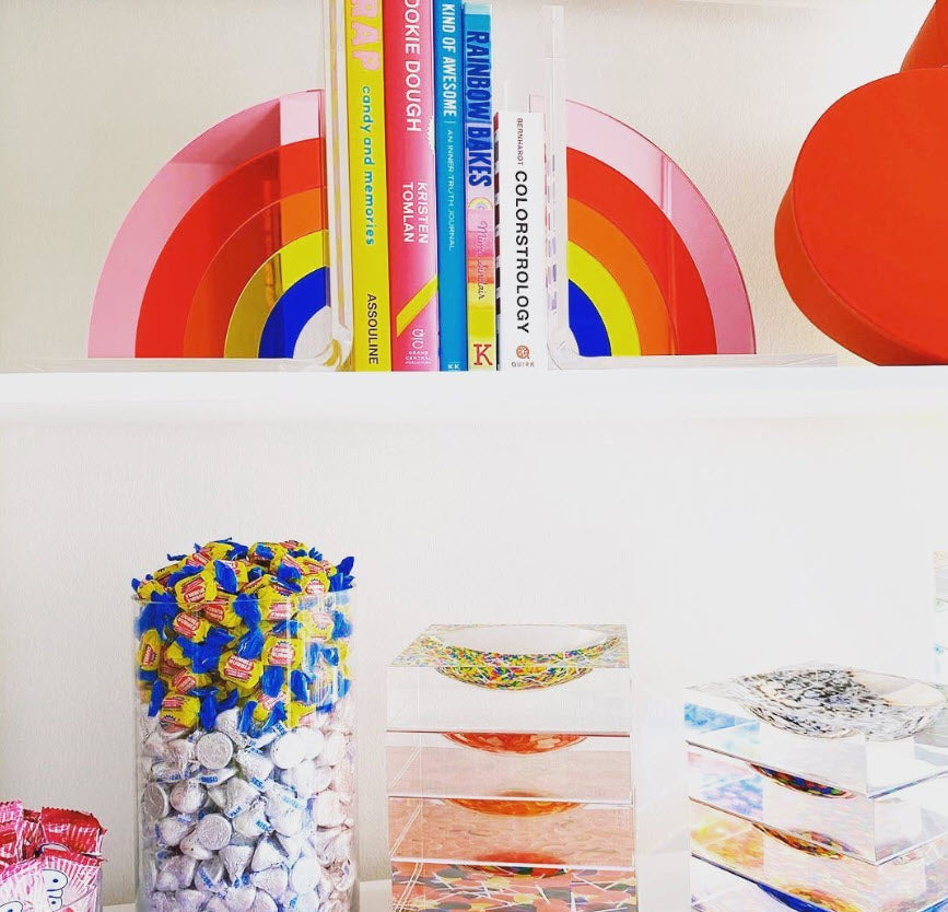 Tara Wilson Designs Giftware Bookends - Mirrored Rainbow
