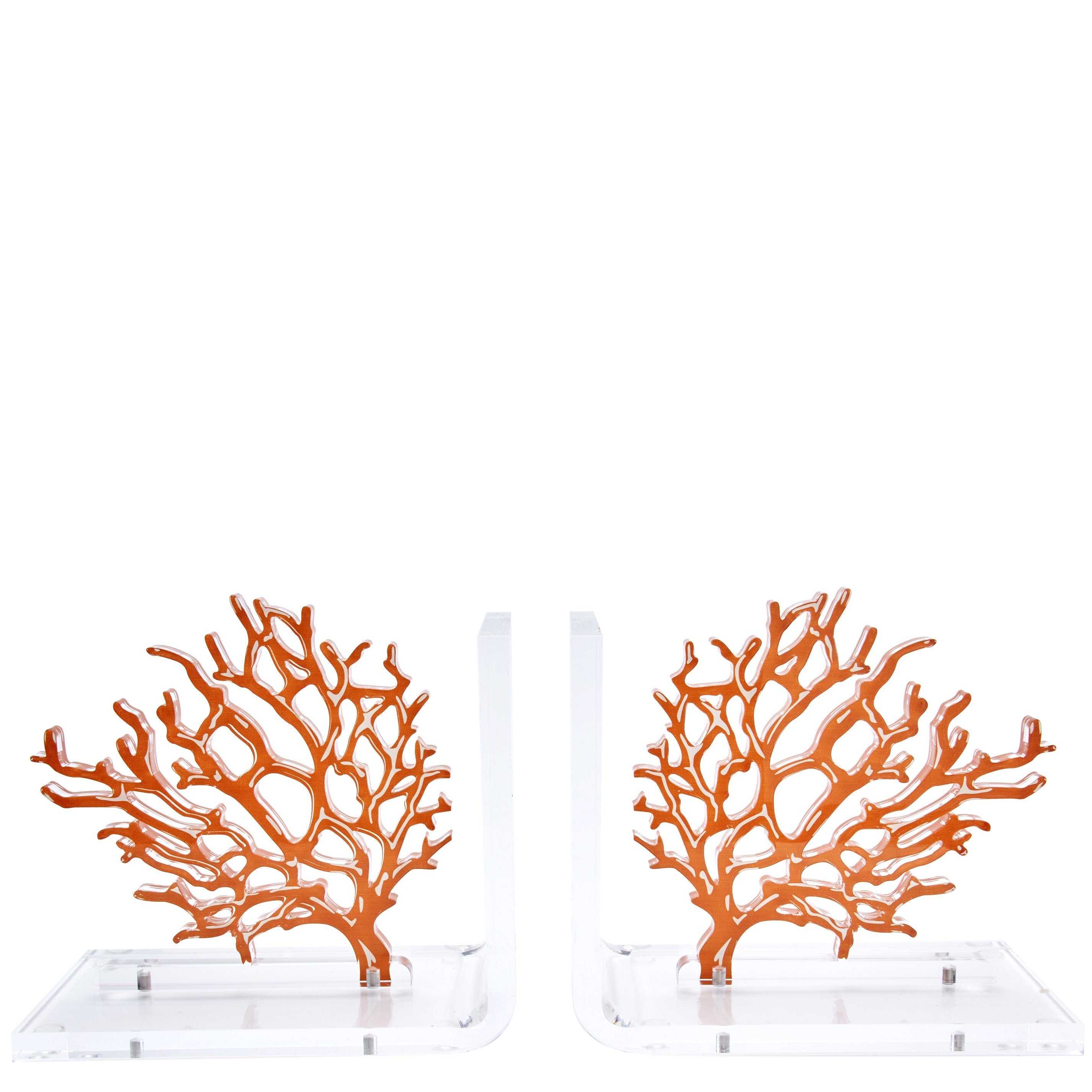 Tara Wilson Designs Giftware Bookends - Orange Coral