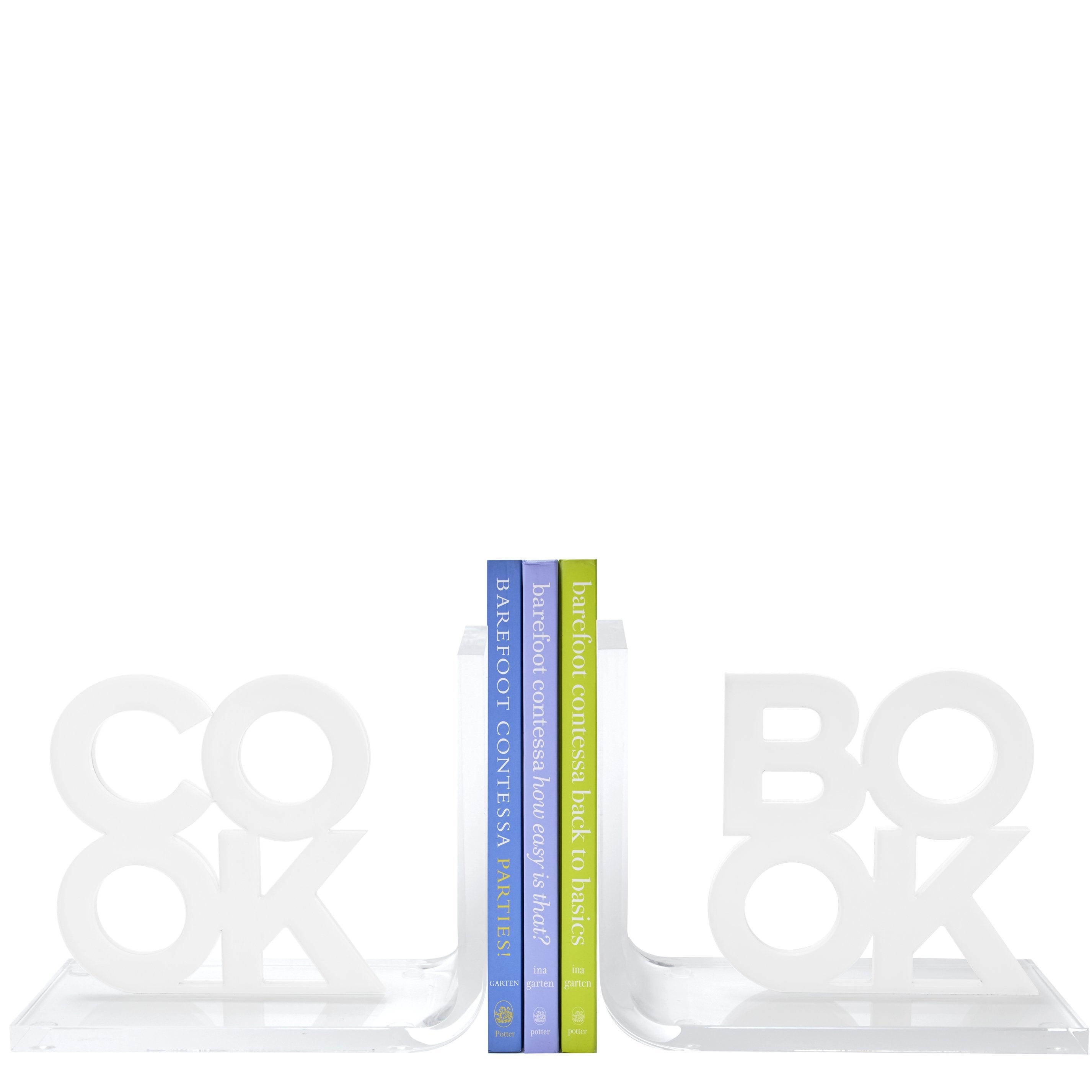 Tara Wilson Designs Giftware Bookends - White Cook / Book