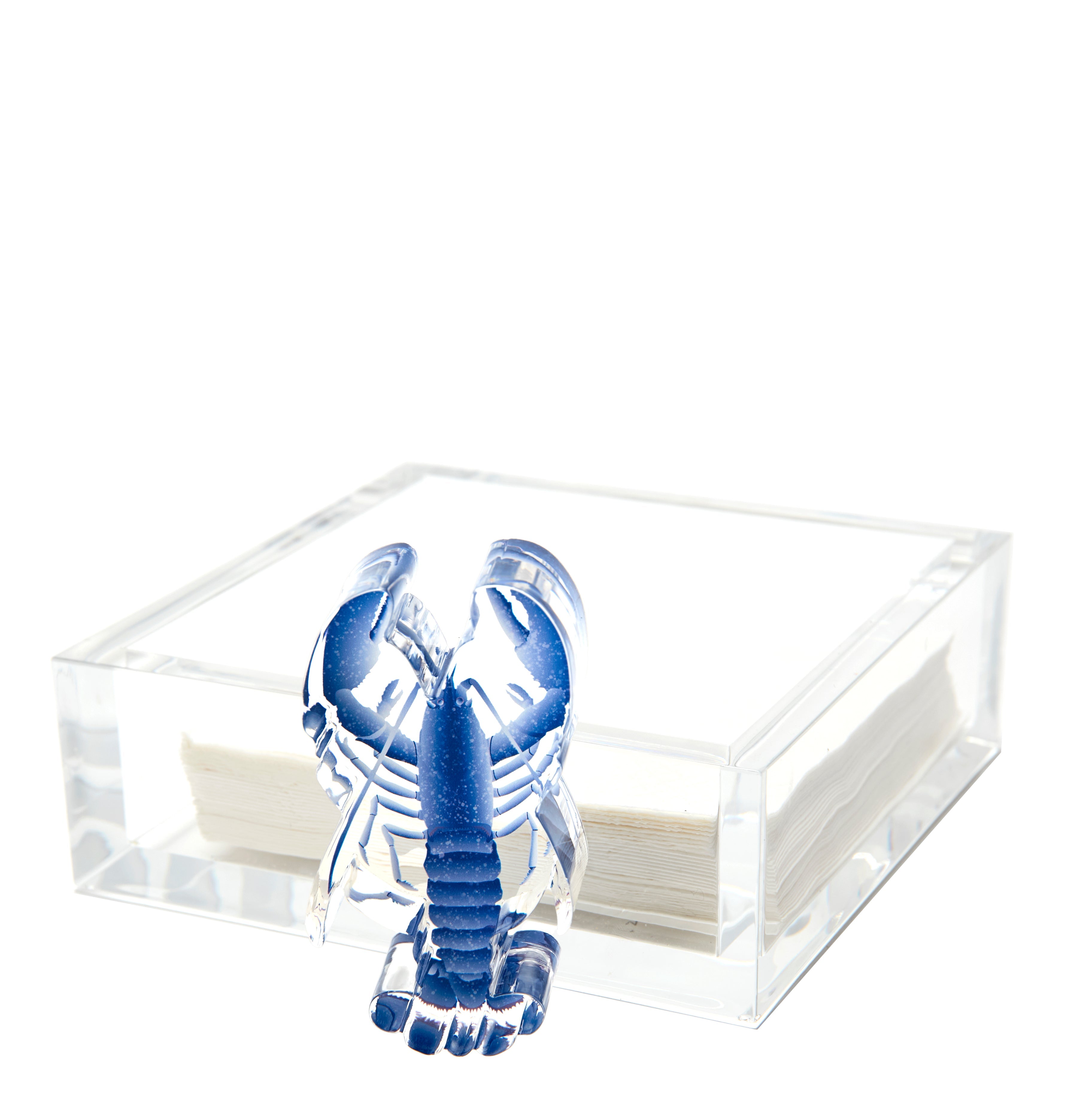 Tara Wilson Designs Giftware Cocktail Napkin Holder - Blue Lobster
