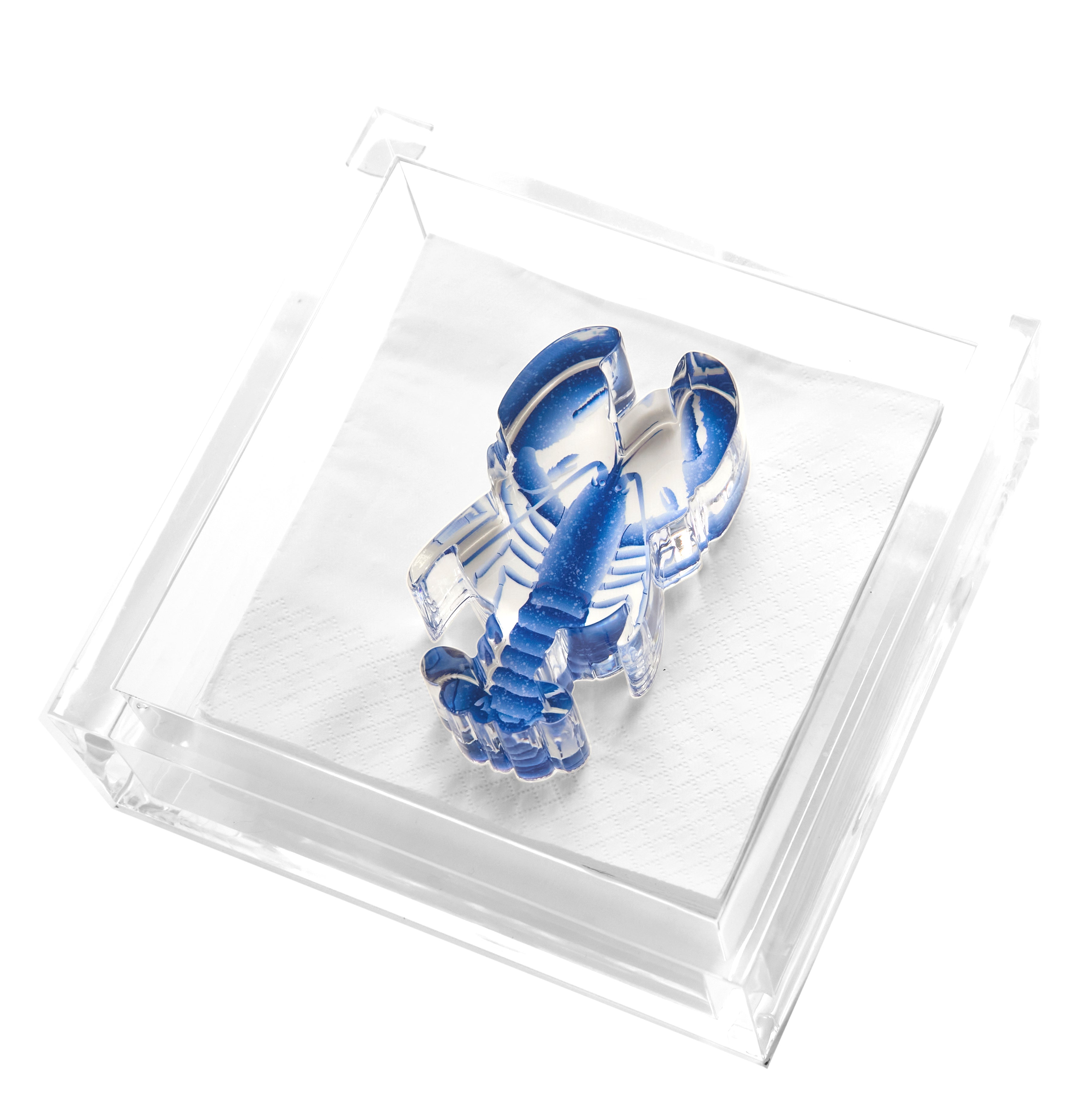 Tara Wilson Designs Giftware Cocktail Napkin Holder - Blue Lobster