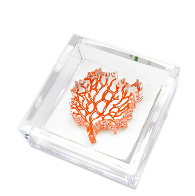 Tara Wilson Designs Giftware Cocktail Napkin Holder - Coral