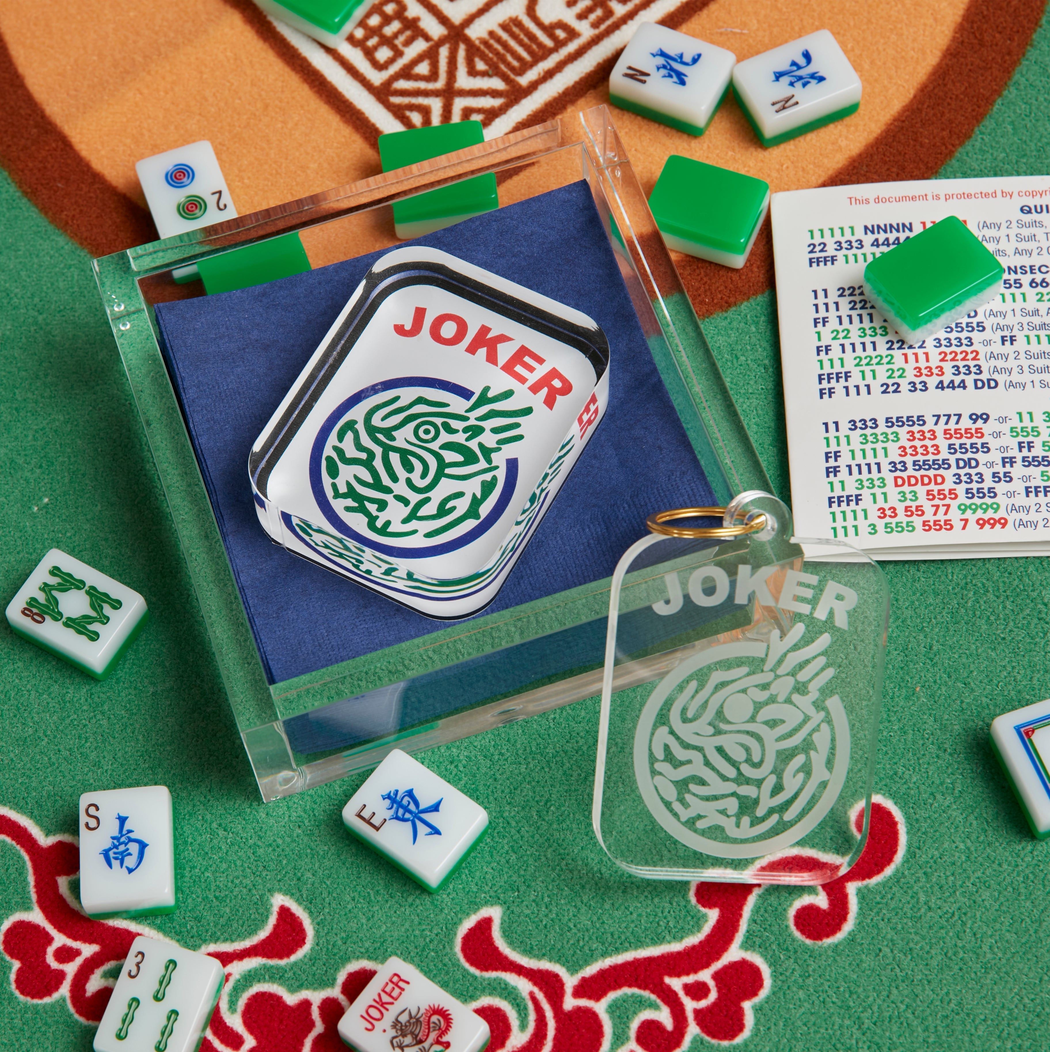 Tara Wilson Designs Giftware Cocktail Napkin Holder - Mahjong