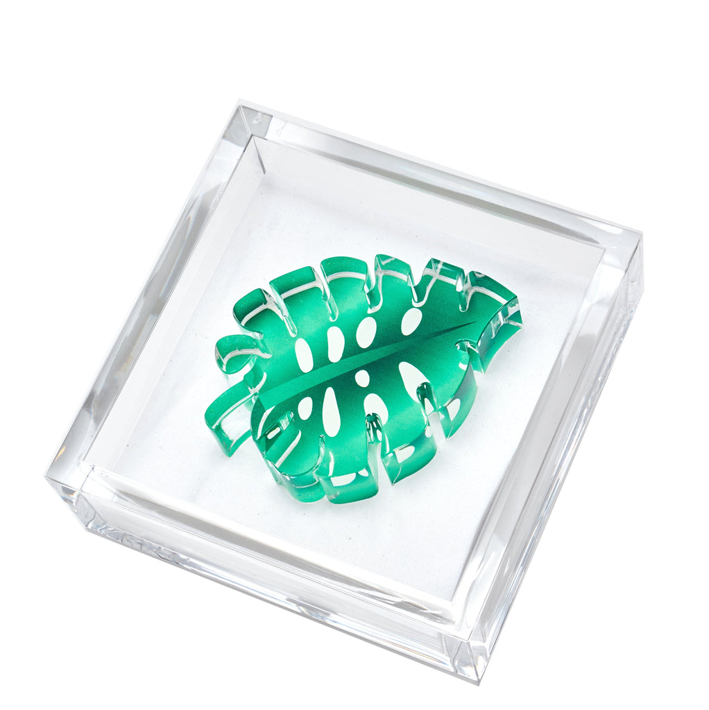 monstera leaf holder Tara Wilson Designs Monstera Leaf Cocktail Napkin Holder
