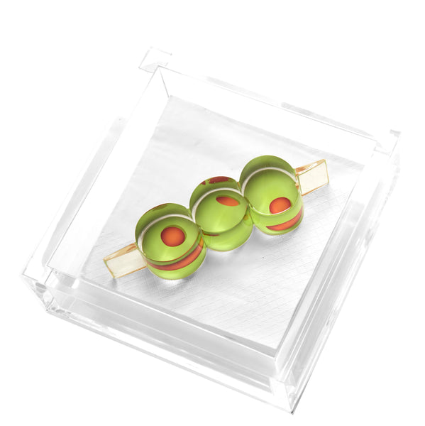 Tara Wilson Designs Giftware Cocktail Napkin Holder - Olives