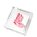 Tara Wilson Designs Giftware Cocktail Napkin Holder - Pink Cowboy Boots