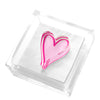 Tara Wilson Designs Giftware Cocktail Napkin Holder- Pink Heart