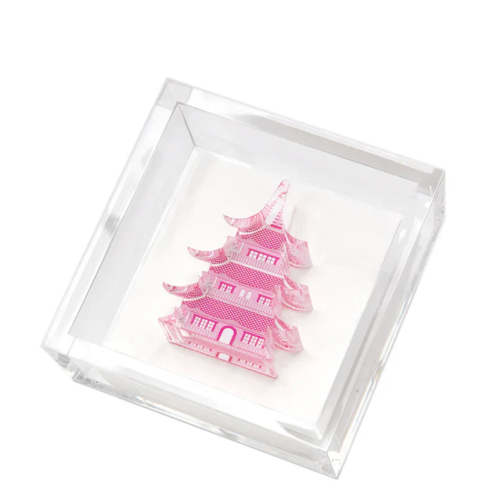 Tara Wilson Designs Giftware Cocktail Napkin Holder - Pink Pagoda