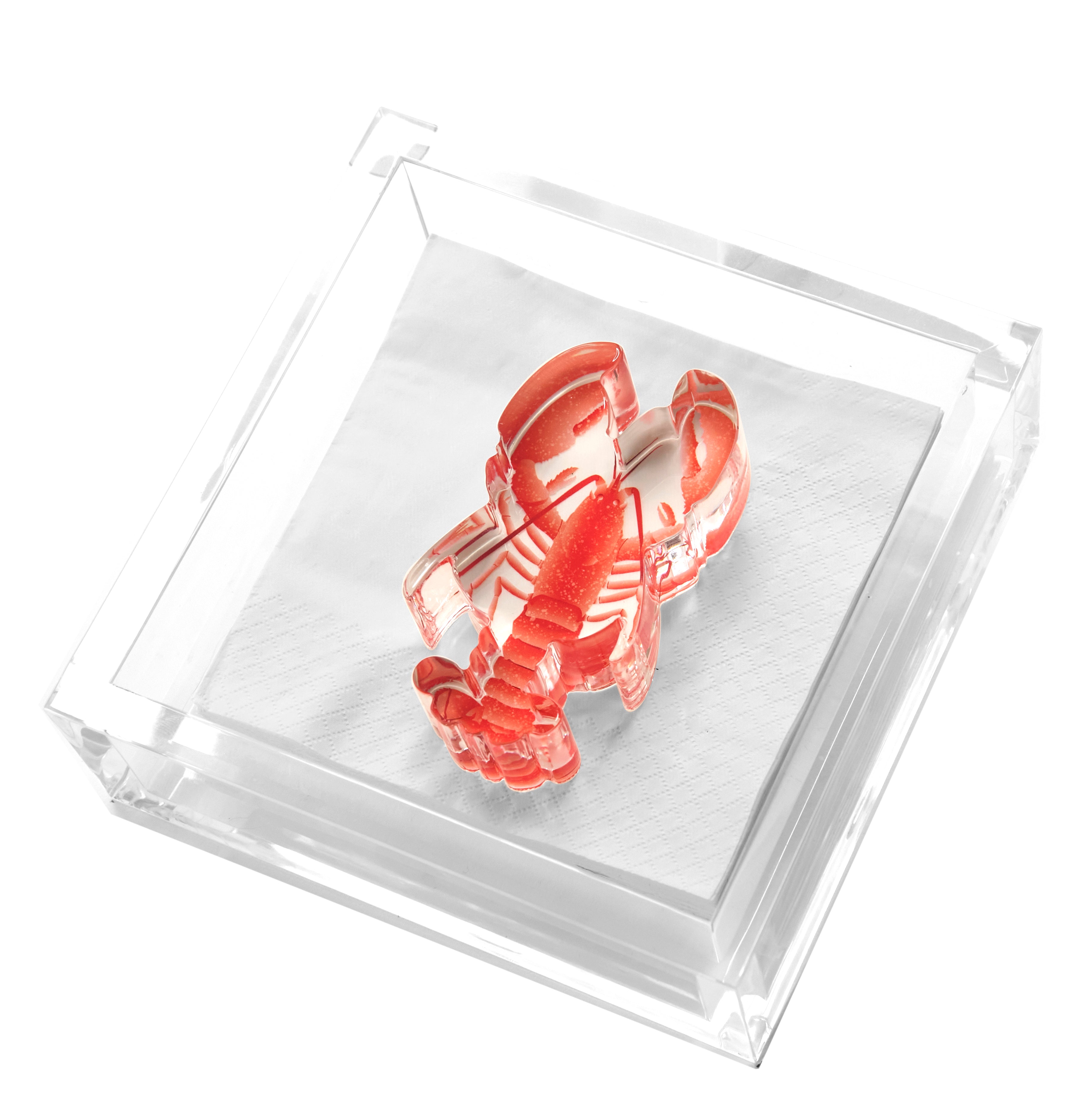 Tara Wilson Designs Giftware Cocktail Napkin Holder - Red Lobster