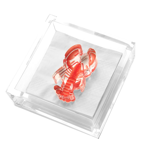 Tara Wilson Designs Giftware Cocktail Napkin Holder - Red Lobster