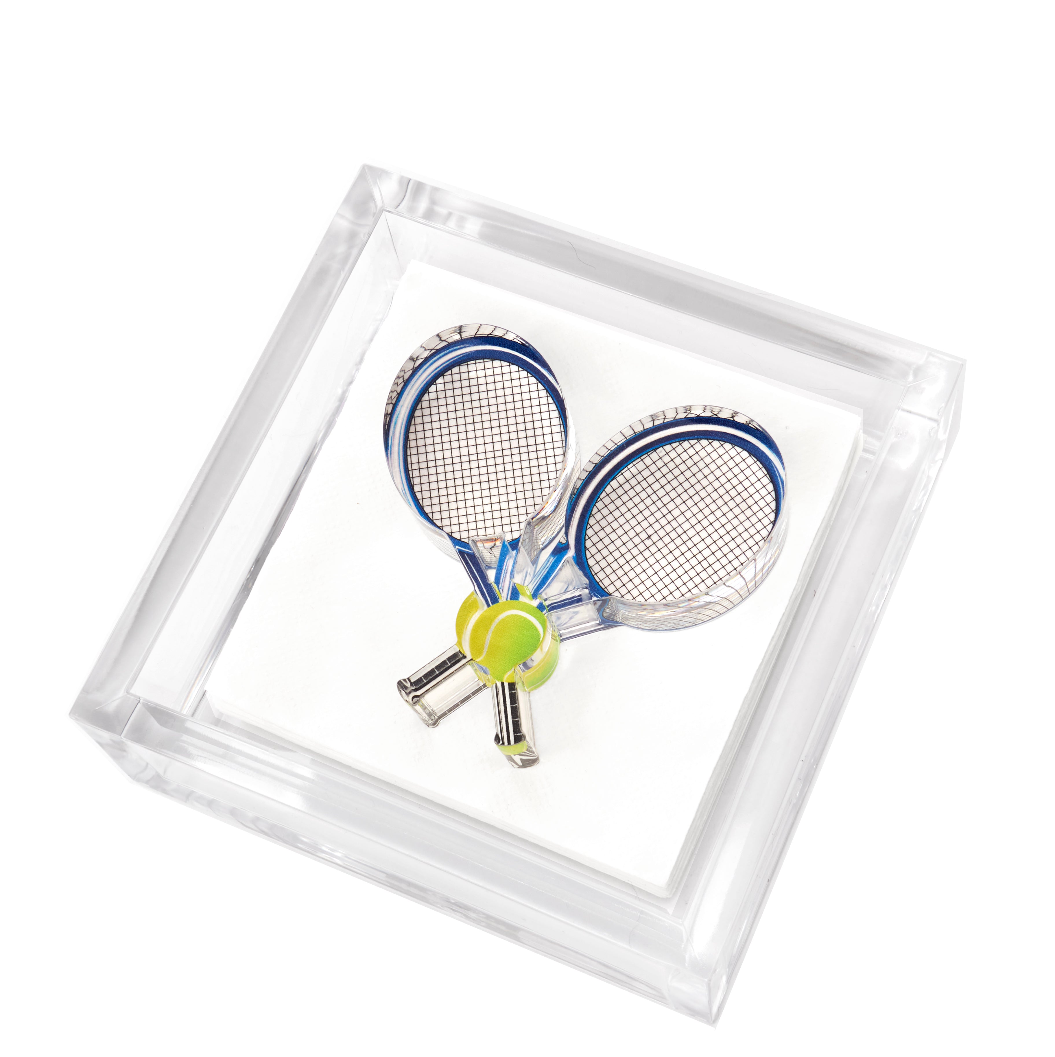 Tara Wilson Designs Giftware Cocktail Napkin Holder - Tennis Racquets