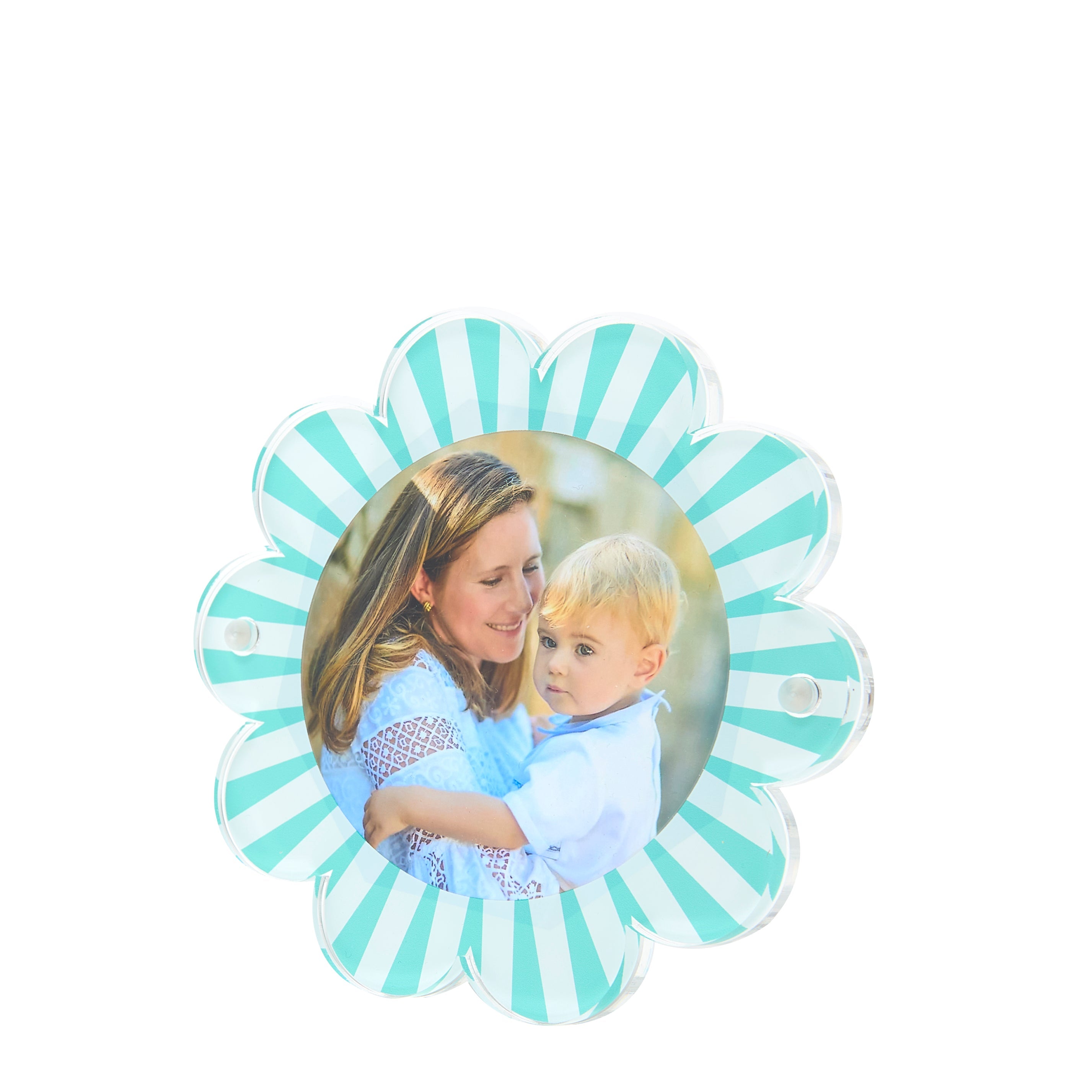 Tara Wilson Designs Picture Frames Daisy Frame - Pastel Turquoise / White