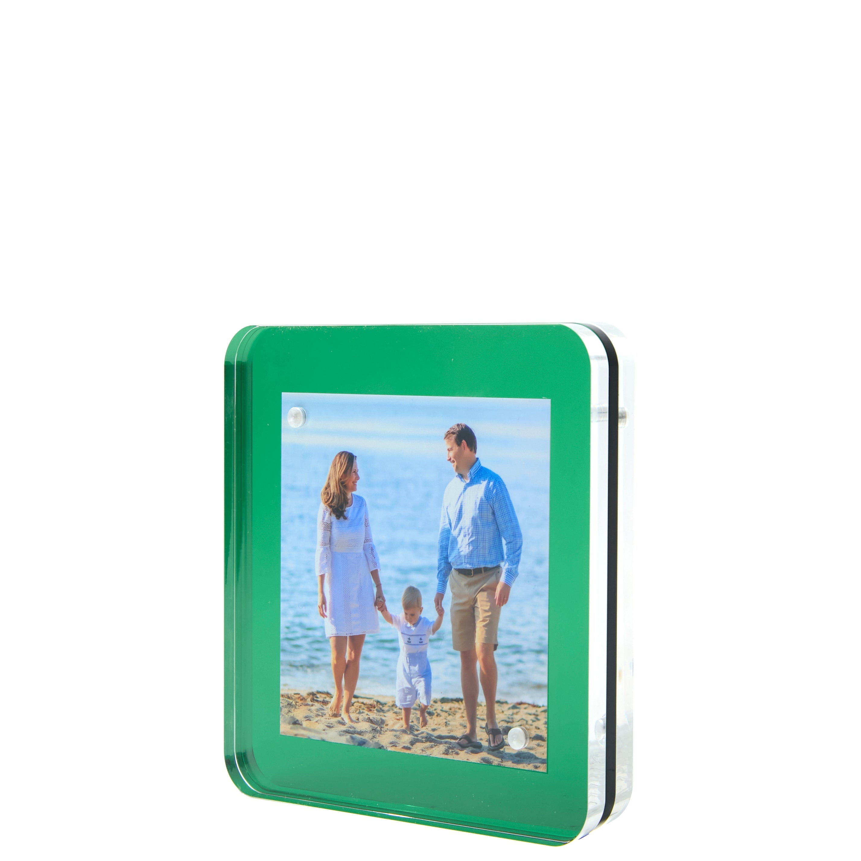 Tara Wilson Designs Picture Frames Emerald Acrylic 4" X 4" Flip Frame