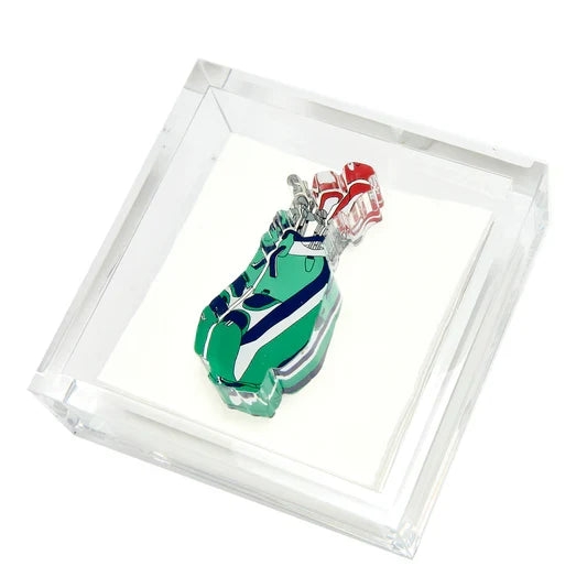 Tara Wilson Designs Giftware Golf Bag Acrylic Cocktail Napkin Holder