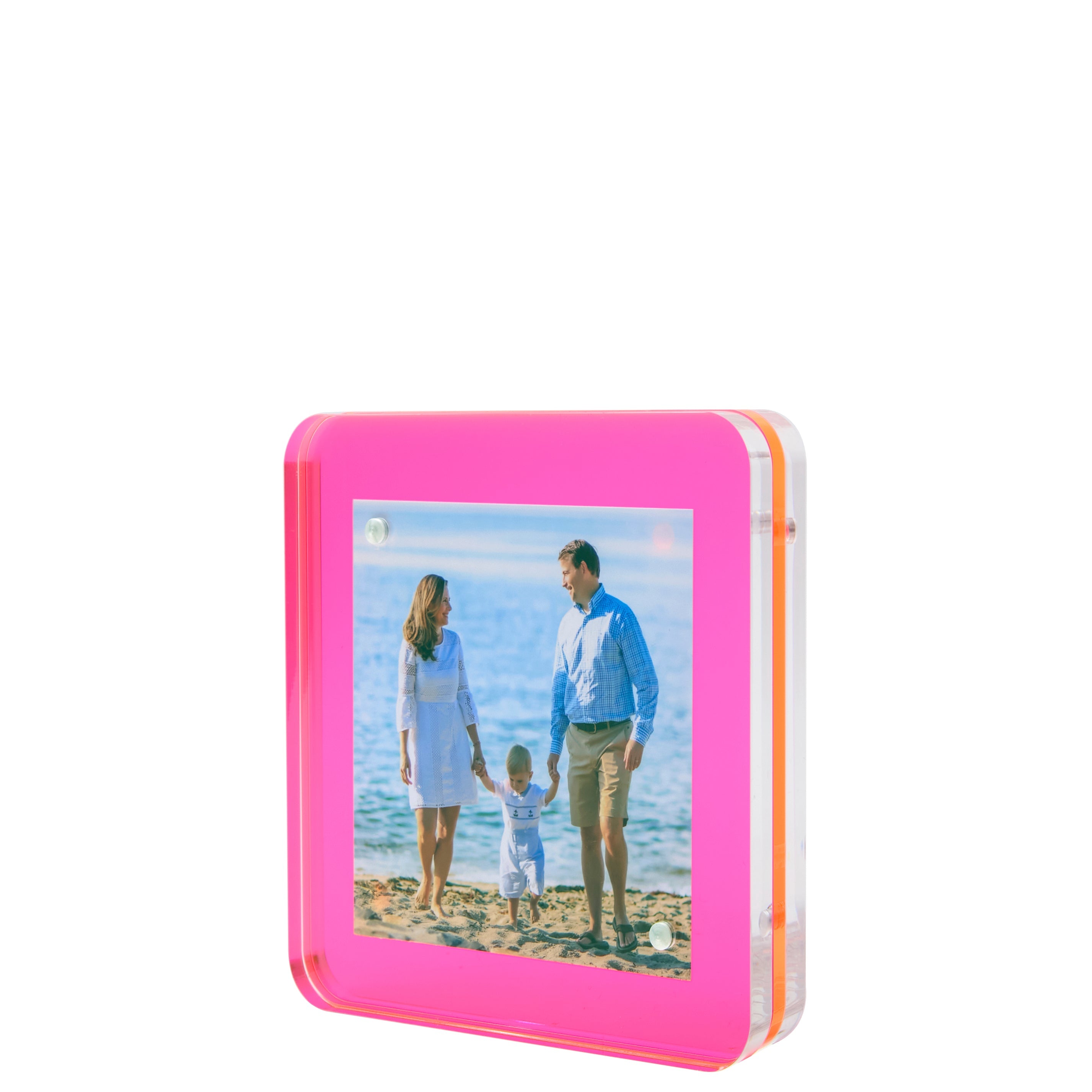 Tara Wilson Designs Picture Frames Hot Pink Acrylic 4" X 4" Flip Frame