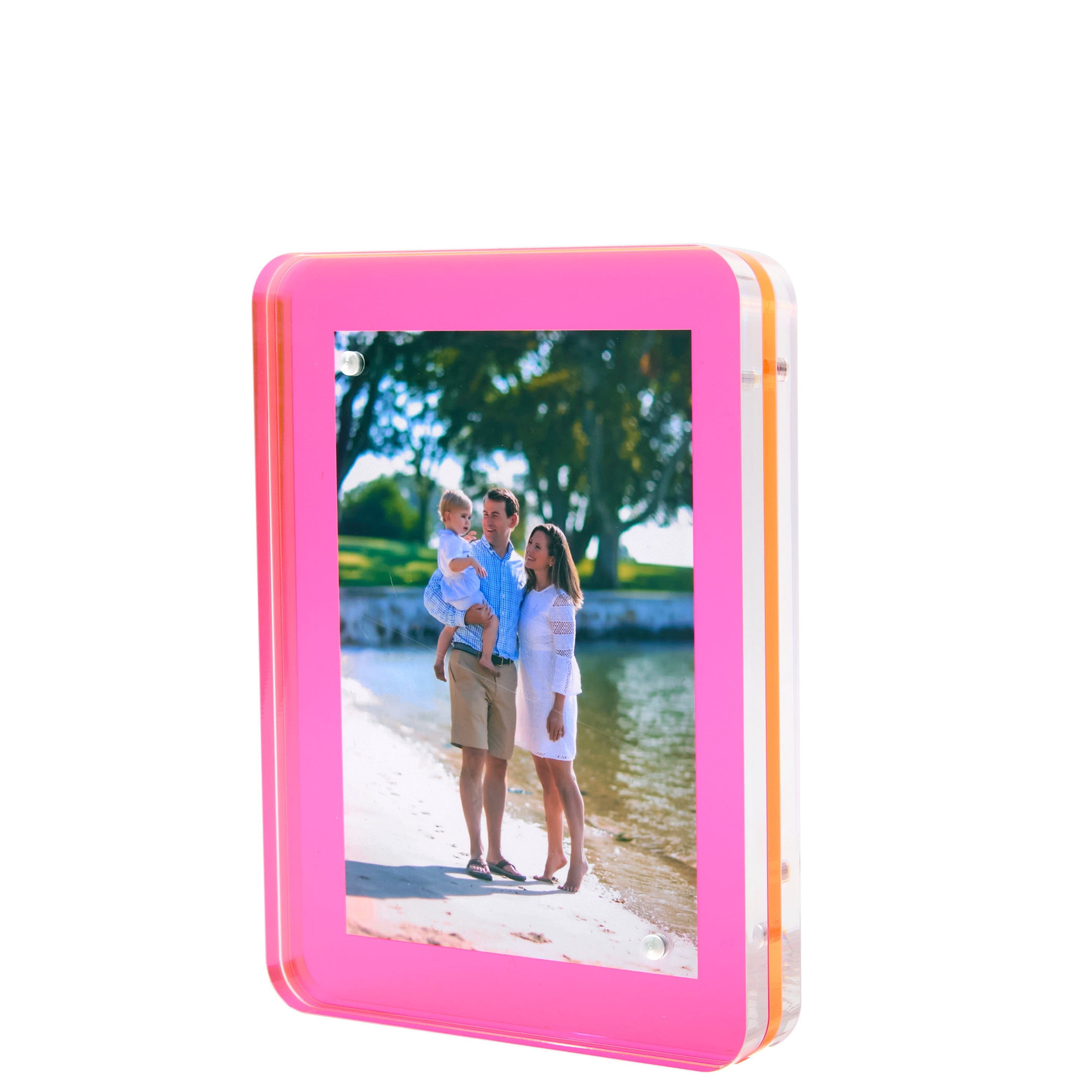 Tara Wilson Designs Picture Frames Hot Pink Acrylic 4" x 6" Flip Frame