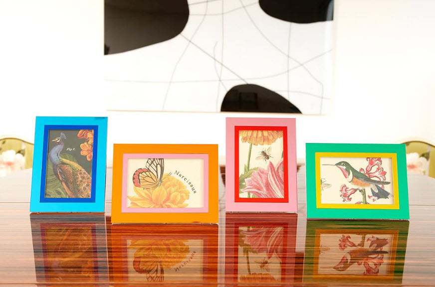 Tara Wilson Designs Giftware Inlaid Frame 5x7 - Orange & Pink