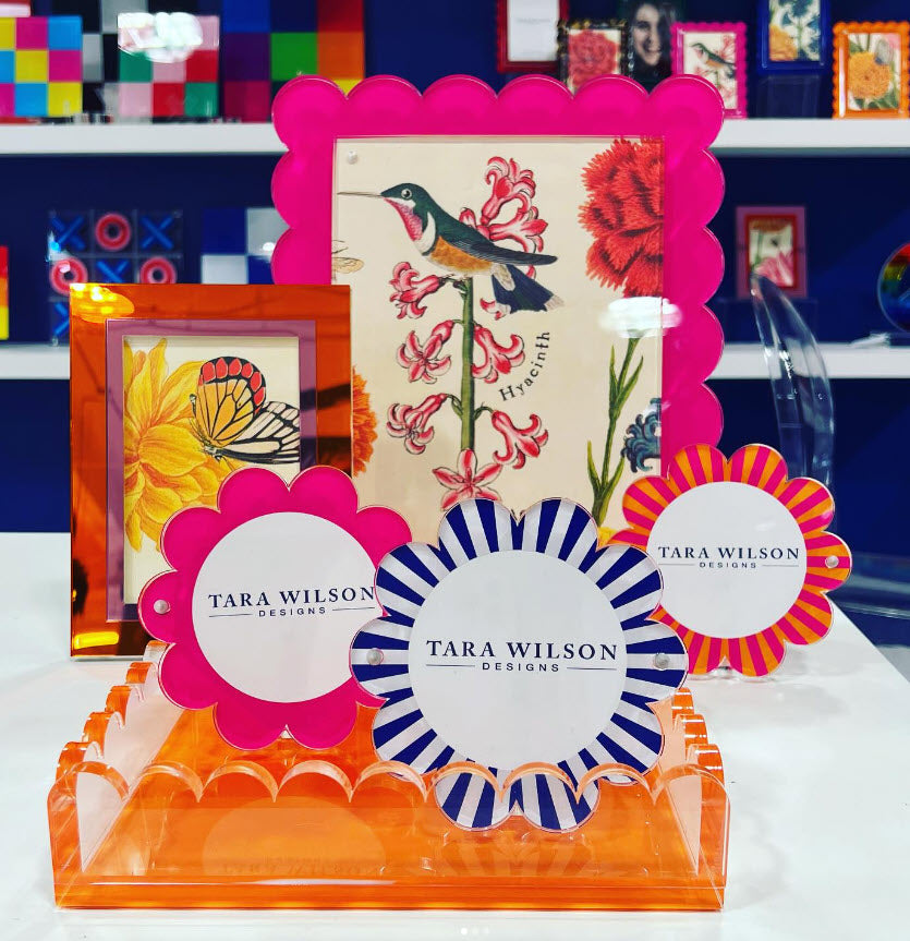 Tara Wilson Designs Giftware Inlaid Frame 5x7 - Orange & Pink