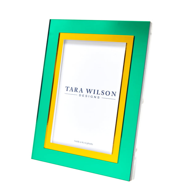 Tara Wilson Designs Giftware Inlaid Frame 5x7 - Yellow & Green