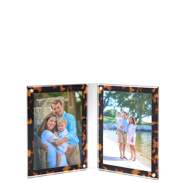 Tara Wilson Designs Giftware Large Double Bevel Frame - Tortoise