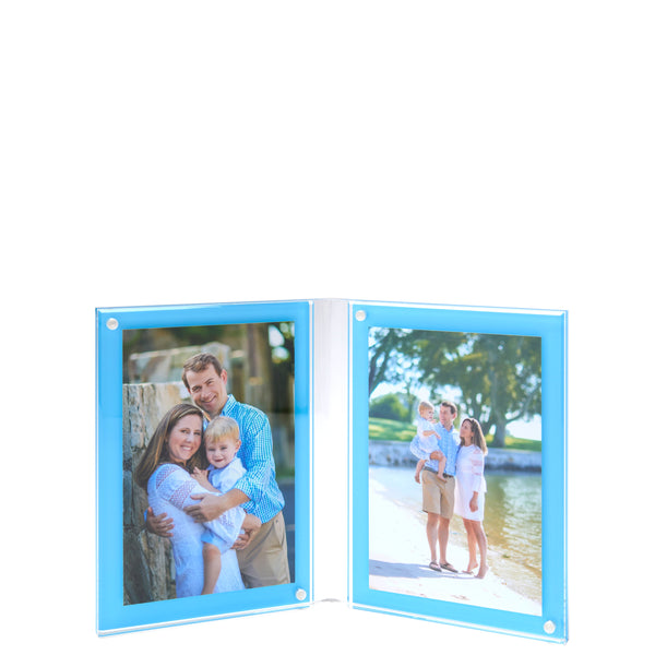 Tara Wilson Designs Giftware Large Double Frame - Pastel Blue