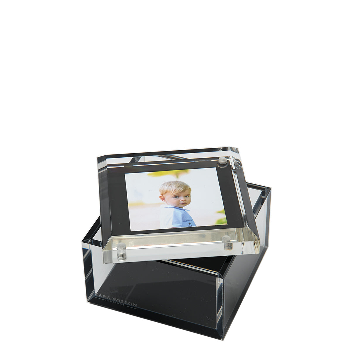 Tara Wilson Designs Giftware Photo Box - 4" X 4" - Black