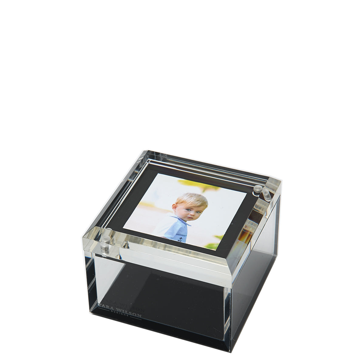 Tara Wilson Designs Giftware Photo Box - 4" X 4" - Black
