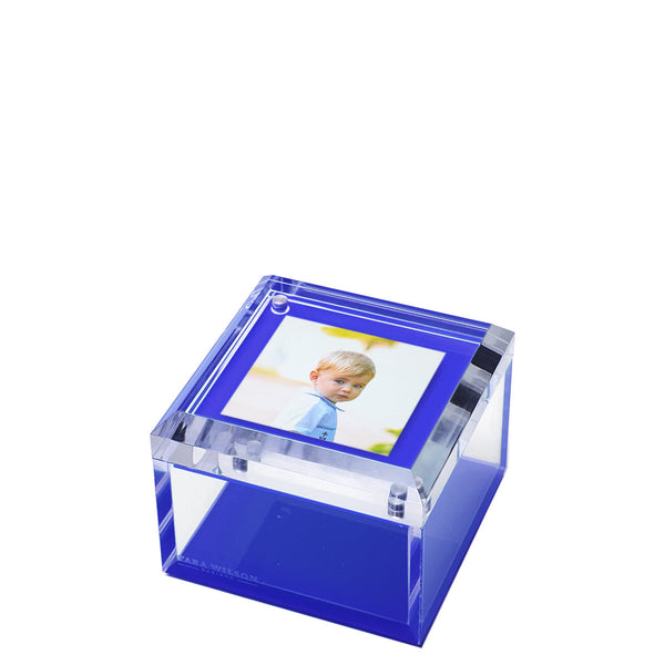 Tara Wilson Designs Giftware Photo Box - 4" X 4" - Blue